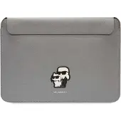 Karl Lagerfeld Manchon KLCS16SAKCPMG 16" srebrny/argent Saffiano Karl&Choupette (16", Apple, Microsoft), Sac pour notebook, Argent
