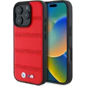BMW BMHMP16X23PUSPR Apple iPhone 16 Pro Max hardcase M Ligne perforée et surpiquée MagSafe rouge