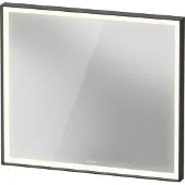Duravit L-Cube Miroirs avec éclairage, angulaires, 800x700x67mm, graphite aluminium mat, LC7381049490000
