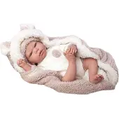 Arias MuÑecas Anna avec couverture et peluche Poupée bébé 40 cm Beige Beige Taille unique