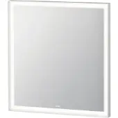 Duravit L-Cube Miroirs avec éclairage, angulaires, 650x700x67mm, blanc aluminium mat, LC7380018180000