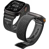 Spigen Athlex Air 2 (44 mm, 45 mm, 46 mm, 49 mm, Nylon, Plastique, Tissu), Sangles de montre, Orange, Noir, Gris