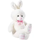 Heunec Lapin en peluche XL tout doux, 100 cm, crème