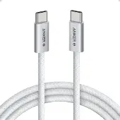 Anker Câble d'alimentation et de données Zolo, 1 m, USB Type-C (T) vers USB Type-C (T), 240 W, gaine en nylon tressée, noir, « A8060H21 » - 0194644288761