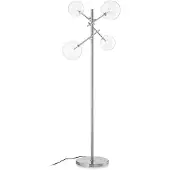 Ideal Lux Equinoxe Lampadaire Contemporain Métal Chromé 4 Lumières 2W 3000K Lumière Chaude