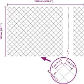vidaXL Clôture en fil barbelé , 10 x 1,4 m, acier galvanisé, couleur argent