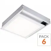 Silamp Kit de fixation BLANC pour panneau LED 60x60 Slim - Pack de 6