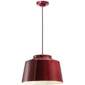 FERROLUCE 50's Lampe à suspendre Rouge Ronde