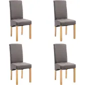 vidaXL Chaises de salle à manger 4 pcs. Tissu taupe