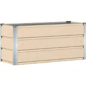 vidaXL Jardinière Ivoire 100 X 40 X 45 Cm Acier