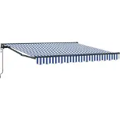 vidaXL Cadre d'auvent bleu et blanc 350 x 250 cm