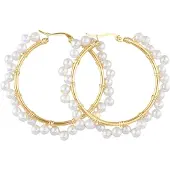 Heidemann Boucles d'oreilles 'Globosus ' or / blanc perle