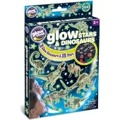 Invento Dinosaures et étoiles autocollants lumineux dans un set de 43 pièces