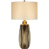 Elstead Lighting Lampe de table en céramique Newham, brun nacré, 1xE27x60W, céramique / plâtre, dimensions : 66,7 x 35 x 16,2 cm, IP20, Elstead