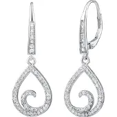 Silvego Boucles d'oreilles en argent drops hook JJJE0011, (Argent sterling 925)