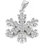Beneto Fashion silver snowflake pendentif AGH679 (L), (Argent)