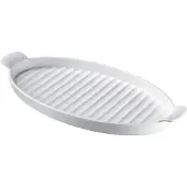 HorecaTraders Plateau de service | Porcelaine | Blanc | 40 x 20 cm