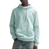 BOSS pour homme. 50509314 Sweat à capuche coupe droite Turquoise (L), Casuel, Coton