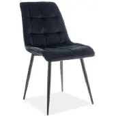 Signal Chaise de salle à manger capitonnée LYA - noir