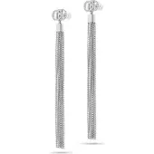 Liu Jo - Long steel earrings with chains LJ2650, (Acier)