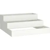 vidaXL Cache-pot de jardin Blanc 90 x 90 x 35 cm Acier