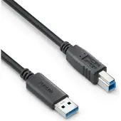 PureLink IS2301-020 Hochwertiges USB 3.2 USB-A / USB-B Kabel 2.00m, schwarz