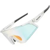 RockBros Unisexe, Lunettes de sport, SP291 (Blanc, UV400), Blanc, Noir