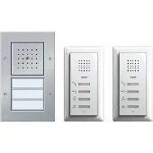 Gira Türsprechanlage Kabelgebunden Komplett-Set 2 Familienhaus Aluminium