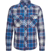 Brandit Check Long Sleeve Shirt Blanc,Bleu 7XL Homme