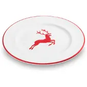 Sonstige Verlage Gmundner Keramik Cerf Robinroter Assiette à dessert Gourmet (Ø 22cm)