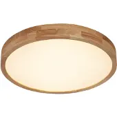 QAZQA Plafonnier scandinave en bois 50cm avec LED dimmable - Pecker