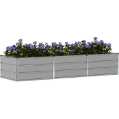 vidaXL Jardinière Gris Clair 240 X 80 X 45 Cm Acier