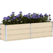 vidaXL Jardinière Ivoire 160 X 40 X 45 Cm Acier