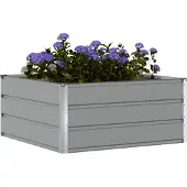 vidaXL Jardinière Gris Clair 100 X 100 X 45 Cm Acier