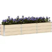 vidaXL Jardinière Ivoire 240 X 40 X 45 Cm Acier