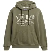 Superdry pour homme. M2014246A Outdoor Supply Co Capuche détendue vert (S), Casuel, Coton, Manche longue