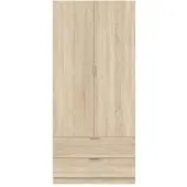 Dmora - Armoire 2 portes et 2 tiroirs H180 cm - DARION