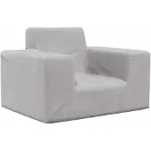 vidaXL Canapé pour enfants gris clair Peluche douce
