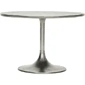 House Doctor Table d'appoint Pan en argent brossé