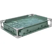 Bestway Piscine My First Frame pour animaux de compagnie, modèle 2-en-1, 102 x 74 x 20 cm, de forme carrée