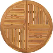 vidaXL Table de jardin Ø 85 cm Bois massif Acacia