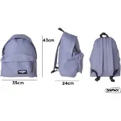 MP Main Paper Mp sac à dos eco grand 43x35x24cm fermeture éclair gris