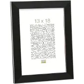 Deknudt Cadre photo noir avec bordure argentée 20x20 S41VK2