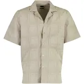 BOSS pour homme. 50559322 Chemise beige Rayer (XL), Casuel, Coton, Manche courte
