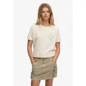 Superdry T-shirt 'Roadside Trade' bleu clair / blanc cassé