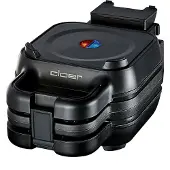 Cloer CLO Waffelkucheneisen 6150, Gaufrier, Noir