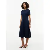 Tommy Hilfiger Robe 'Interlock Midi Fit And Flare' bleu