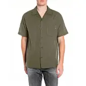 Replay M4157 .000.85476 Short Sleeve Shirt Vert L Homme