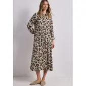 Street One Robe-chemise beige / beige foncé / noir / blanc