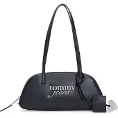 Tommy Hilfiger Sac bandoulière 'Metal Logo Shoulder' noir / argent